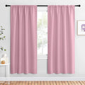 NICETOWN Blackout Curtains for Living Curtains, Rouge Pink, 2 Panels, 42 by 72, Room Darkening Window Curtain Panels, Easy-Care Solid Thermal Insulated Draperies/Drapes for Daughter Room by NICETOWN