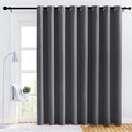 NICETOWN Bedroom Blackout Curtain Panel - (120 inches by 102 inch, Grey, 1 PC) Energy Saving Thermal Insulated Grommet Blackout Drapery for Patio, Room Divider Curtain by NICETOWN