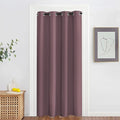 NICETOWN Blackout Doorway Curtain Drape 78 inch Long - Grommet Noise Reducing Thermal Insulated Solid Modern Window Treatments for Bedroom Closet (1 Panel, 52 x 78 Inch, Dry Rose) by NICETOWN