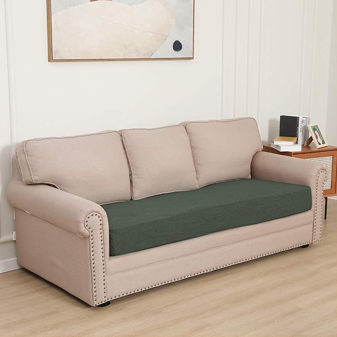 Easy-Going Stretch Cushion Cover Sofa Cushion Furniture Protector Sofa Seat Sofa slipcover Sofa Cover Soft Flexibility with Elastic Bottom(Sofa Cushion,Olive Green) - Image 2