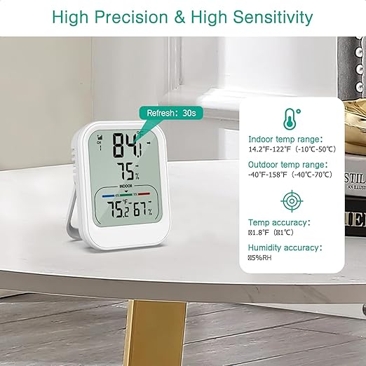 ORIA Digital Thermometer Hygrometer, Wireless Indoor Outdoor Thermometer, Temperature Humidity Monitor with MAX/MIN Record, ℃/°F Switch, Comfort and Trend Indication, for Home, Cellar, Greenhouse - Image 4
