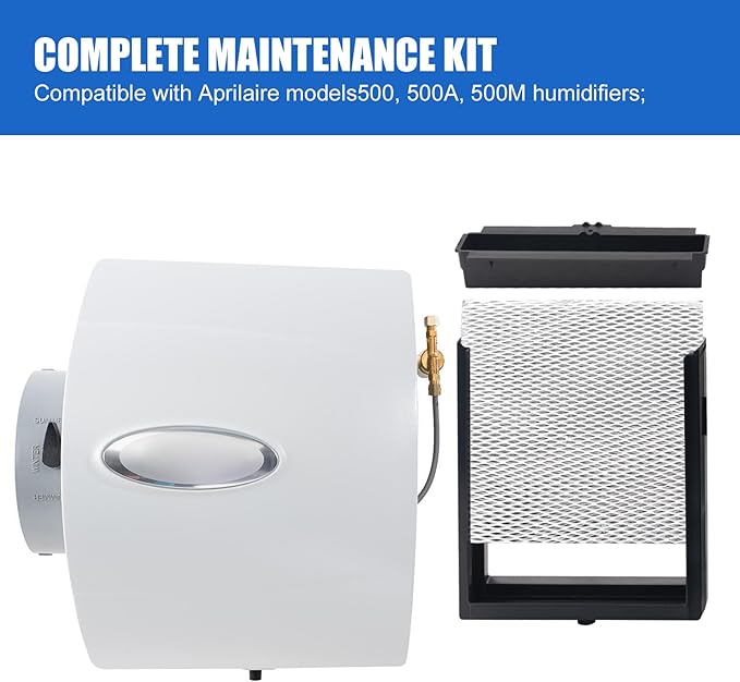 4793 Humidifier Maintenance Kit with No.10 Water Panel Model Included Strainer, Drain Spud, Orifice, Scale Control Insert Compatible with Aprilaire Whole Home Humidifier Models: 110, 220, 550, 558 - Image 3