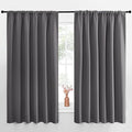 NICETOWN Blackout Curtain Panels for Window - Thermal Insulated Rod Pocket Blackout Drapes/Draperies for Dining Room (2 Panels, W70 x L63 inches, Grey) by NICETOWN