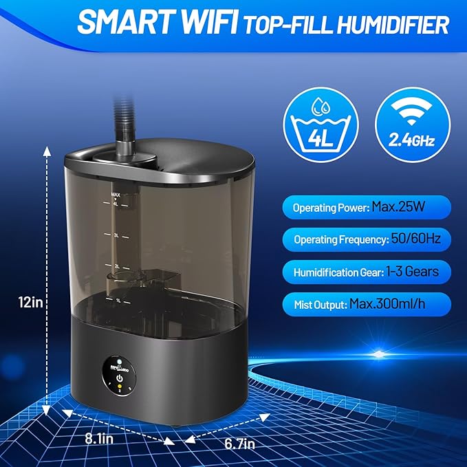 REPTI ZOO Smart WiFi Reptile Fogger with Timing, 4L Reptile Terrariums Humidifier, Fog Machine Mister for Chameleon Frog Turtle Gecko | Misting System Spray Kit for Amphibia, Plants | Linkage Control - Image 7