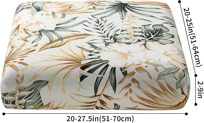 Fuloon Sofa Cushion Covers, Stretch Printed Seat Cushion Cover Couch Seat Slipcovers Washable Furniture Protector for Armchair Loveseat Sofa (Gold, 3 PCS) - Image 4