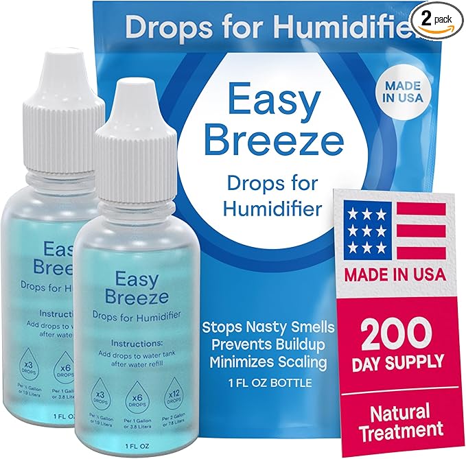 [2 Pack] Humidifier Cleaner Drops for All Makes & Models - Made in USA Humidifier Treatment for Peak Performance - Water Humidifier Drops for Cleaning - Humidifier Solution Humidifier Water Treatment by Berkland