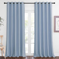 NICETOWN Blackout Curtain Drape for Bedroom - Light Reducing Thermal Insulated Solid Grommet Room Darkening Window Curtain 90 inches Long for Living Room (Vintage Blue, 1 Piece, W66 x L90) by NICETOWN