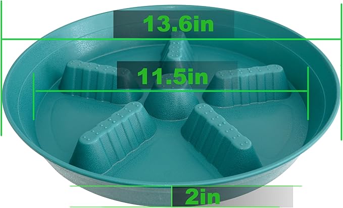 4 Pack Plant Saucer 14 inch, Plastic Plant Saucers for Indoors, Raised Middle Plant Trays for Pots, Water Tray for Plants, Plant Stand Water Catcher Tray, Pot Saucers for Plants - Image 2