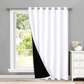 NICETOWN Full Shading Curtains for Patio Door, Super Heavy-Duty Thermal Backing Sliding Glass Door Drape, Privacy Assured Window Treatment(1 Panel, 100 inches W x 84 inches L, Pure White) by NICETOWN
