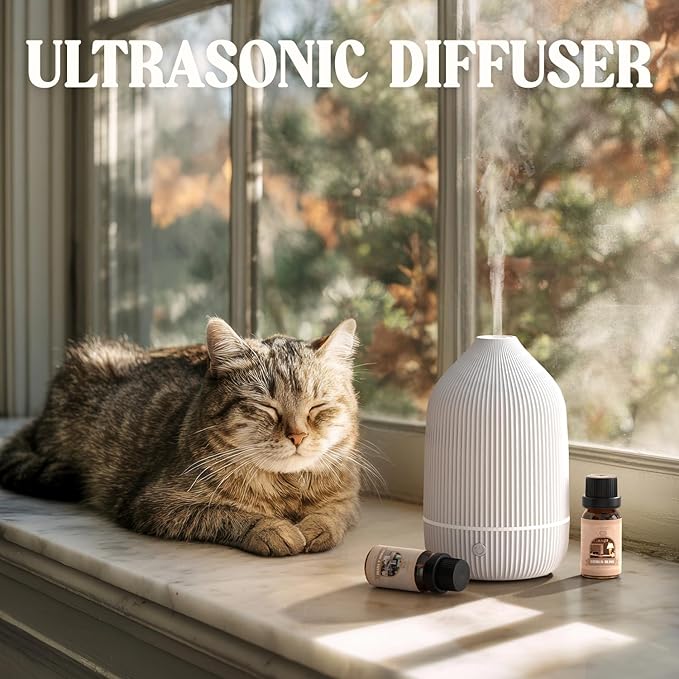 Essential Oil Diffuser, 2Pack, 100ml Aromatherapy Diffuser, Mini Ultrasonic Diffuser for Essential Oil, Home, Office, Cool Mist Humidifier with 7 Led Light, Auto Shut-Off, White - Image 7