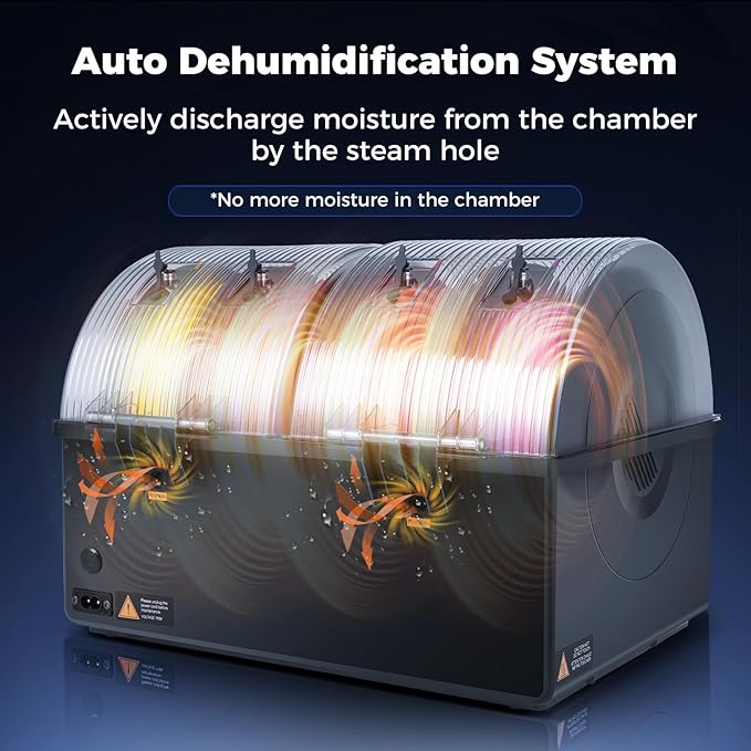 Sovol Filament Dryer 4 Spools, SH03 Dry Box with 85℃ Max Temp, Sealed Filament Storage Box with Auto Dehumiditification, Dual Independent Heating Chambers for PLA PETG ABS TPU ASA PC PA 1.75/2.85mm - Image 4