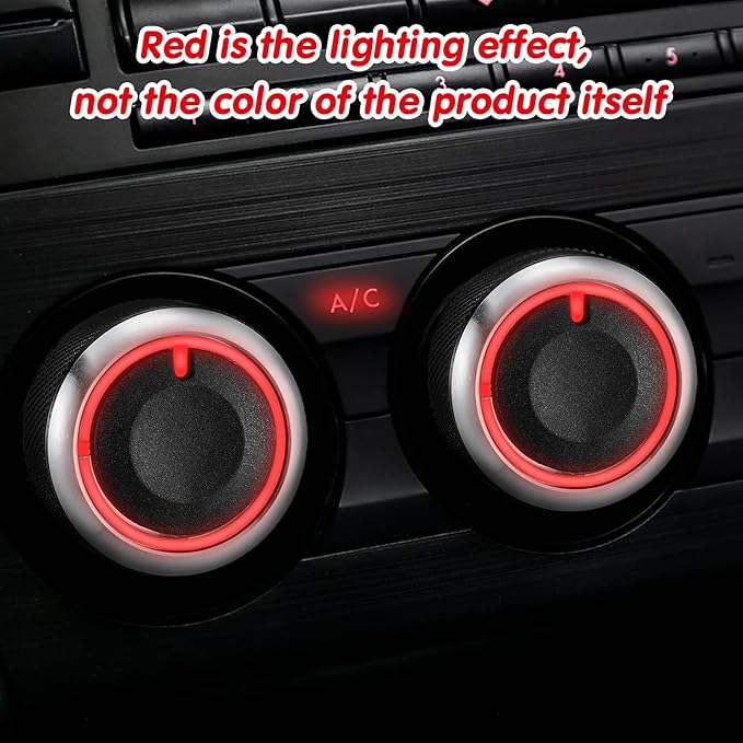 Frienda 6 Pcs Climate Ac Heater Control Knob Blower Fan Control Knob Replacement Ac Switch Heater Blower Fan Button Compatible with Accessories Replacement Compatible 2005-2015 - Image 4