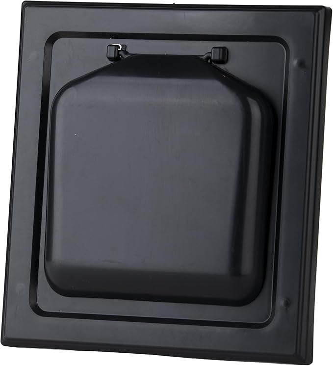 NO-PEST VENT, Exclusive Dual Door Dryer Vent Cover Outdoor 4 inch with Collar, Made in USA w Highest UV Resistant Plastic in any Outdoor Vent Cover (Onyx, 4" Plastic WIth Collar) - Image 2