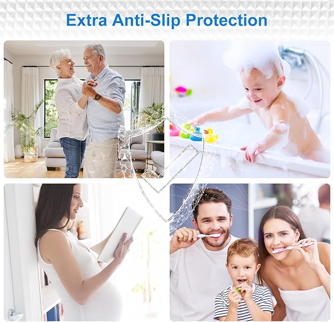 Anti Slip Shower Stickers - 50 PCS Bathtub Non Slip Stickers with Premium Scraper for Bath Tub Shower Bathroom Edge of Bath Tub Shower Floor Swimming Pool Stairs Ladders Boats (Blue) - Image 7