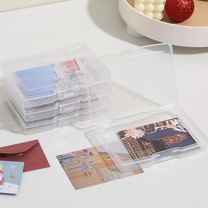 novelinks Transparent 4" x 6" Photo Organizers and Photo Storage Box with Handle, 16 Inner Photo Cases, Portable Picture Organizers & Photo Storage Containers (Clear) - Image 5