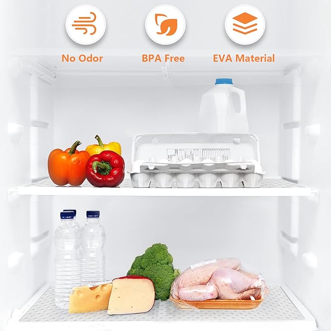 Shelf Liners for Kitchen Cabinets, Waterproof Kitchen Cupboard Liner, Refrigerator Liners and Durable Plastic Drawer Mats EVA Non Adhesive Shelves, Fridge - Clear 11.8 x 118 Inches - Image 6
