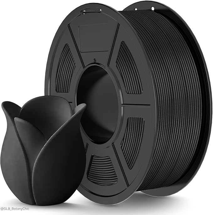 TECBEARS High Speed PLA 3D Printer Filament，Matte PLA Filament 1.75mm for High Speed 50-600mm/s, High Toughness Matte Filament, Black 1KG by TECBEARS