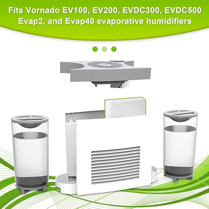 MD1-0034 Humidifier Filters Wick,Compatible with Vornado Humidifier Replacement Filter Model:Ev100,Ev200, Evap2,Evdc300,Evap40 Evdc500,Evaporative Humidifiers -(2 Pack) - Image 6