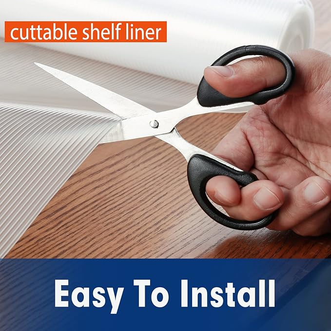 Shelf Liner, Drawer Liner, 12 Inches x 20 FT Cabinet Liner for Kitchen Cabinets Non-Adhesive Shelf Liners, Waterproof Shelf Paper with Non-Slip, Durable Liners, Clear - Image 5