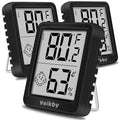Indoor Humidity Meter Hygrometer 3Pack, Room Thermometer for Accurate Room Temperature Monitor, Digital Hygrometer with Indoor Thermometer for Home, Baby Nursery, and Humidity Sensor Enhanced Comfort by Vaikby