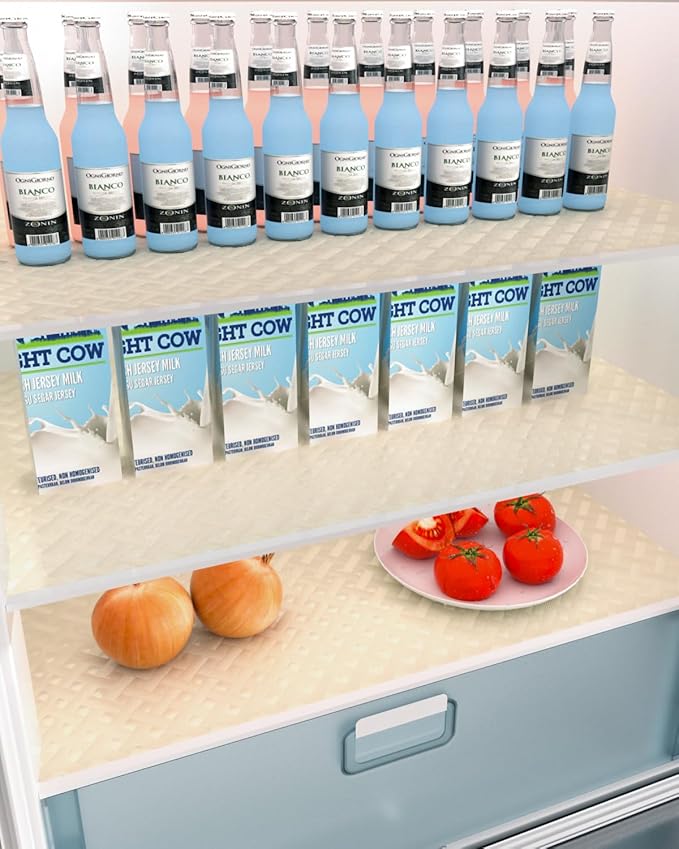 Shelf and Drawer Liner for Kitchen Cabinet, Non-Adhesive 12in x 240in Waterproof Contact Paper Refrigerator Liners Thickened Durable EVA Material Non Slip Mat for Dresser Cupboard Pantry Protector - Image 9