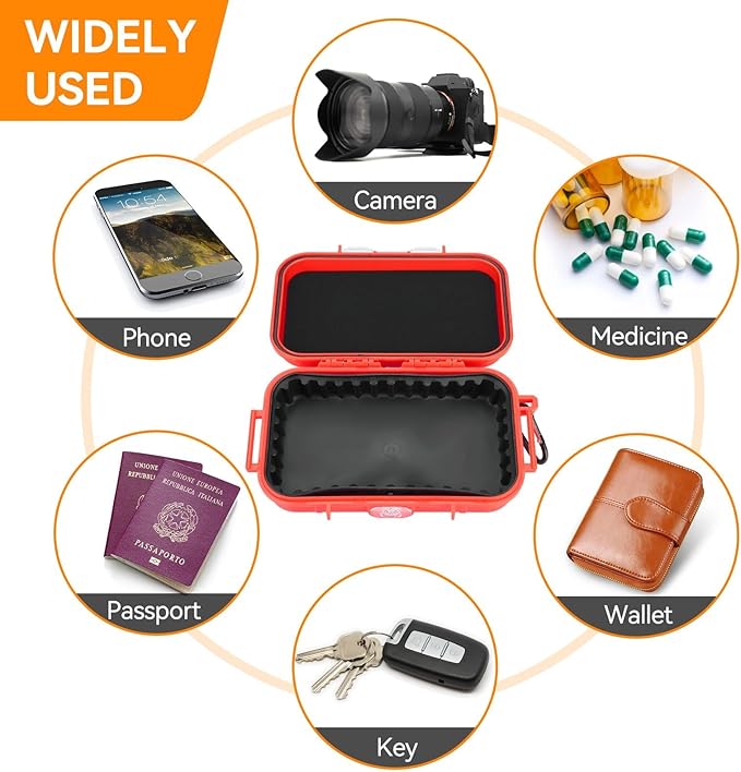 Dry Box Outdoor Waterproof Airtight Storage Case Hard Shell Wet Dry Box Carry Box Tackle Organization for Camping, Fishing - Image 6