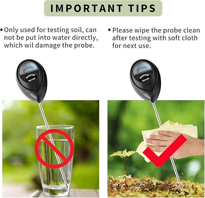 Soil Moisture Meter, Plant Water Meter Soil Meter Moisture Sensor Hygrometer for Indoor Outdoor Plant Care,No Battery Needed(Black) - Image 6
