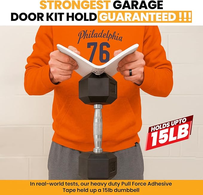 BEEST FULLSTOP Garage Door Insulation Kit - 16x7 & 16x8ft Single Garage Door Insulation Panels - 16 Pre-Cut 24x48 Foam-Core Panels w/ Tape, Cutter & Squeegee - Easy DIY For Instant Temperature Control - Image 6