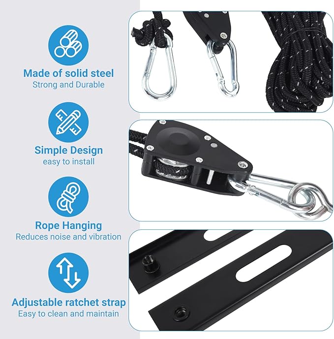 Dehumidifier Hanging Kit, Dehumidifier Joist Hanging Kit for Crawl Space and Basement Dehumidifiers, Helps Reduce Noise and Vibration of The Unit - Image 3