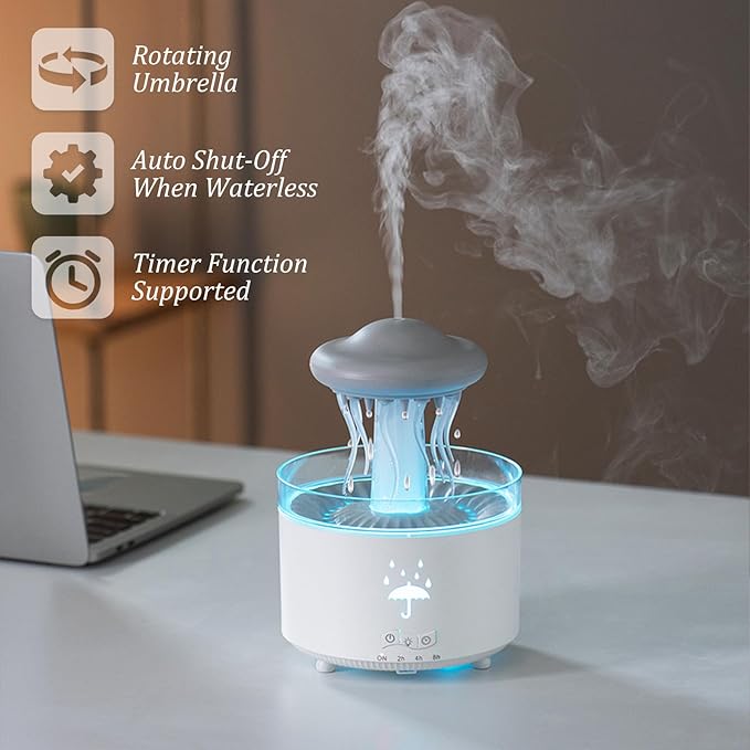 Essential Oil Diffuser for Home, Bedroom Humidifiers, Air Scent Aroma Aromatherapy Ultrasonic Humidifier Machine Timer Small Mini difusor de Aromas para casa Living Room Office Decor Gifts Jellyfish - Image 5