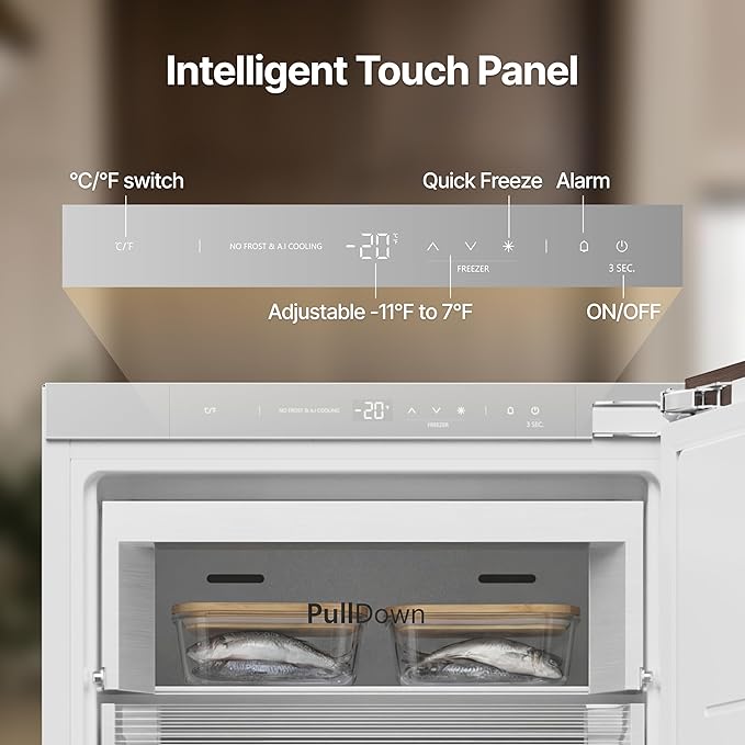 Ca'Lefort Panel Ready Refrigerator, Built-in All Freezer Panel-Ready Fridge, Perfect for Modern Kitchens, 8 Freezer Spaces, 9.75 cu.ft (Panel Not Included) - Image 4