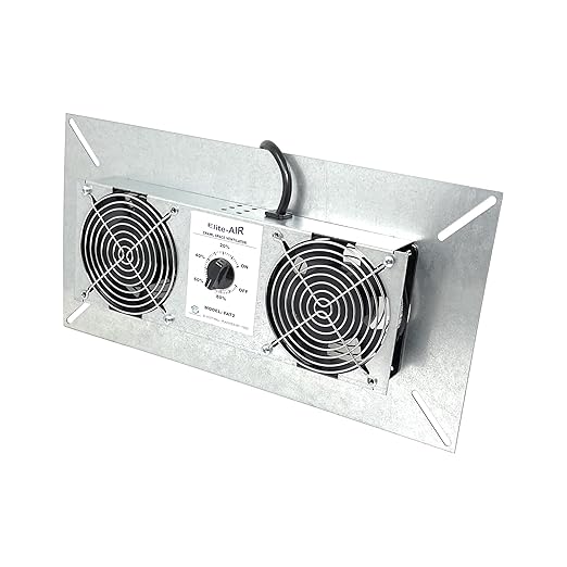 Elite-Air FAT2 220 CFM Dual Fan Crawl Space Ventilator with Dehumidistat by Elite+Replacement+Parts