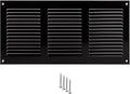 10x4 Vent Cover (Duct Opening) - Black HVAC Return Air Grille for Wall and Ceiling - Metal AC Vent Cover with Mesh - Rectangular Ventilation Register - External Dimensions: 11.81" W x 5.91" H by TURvent