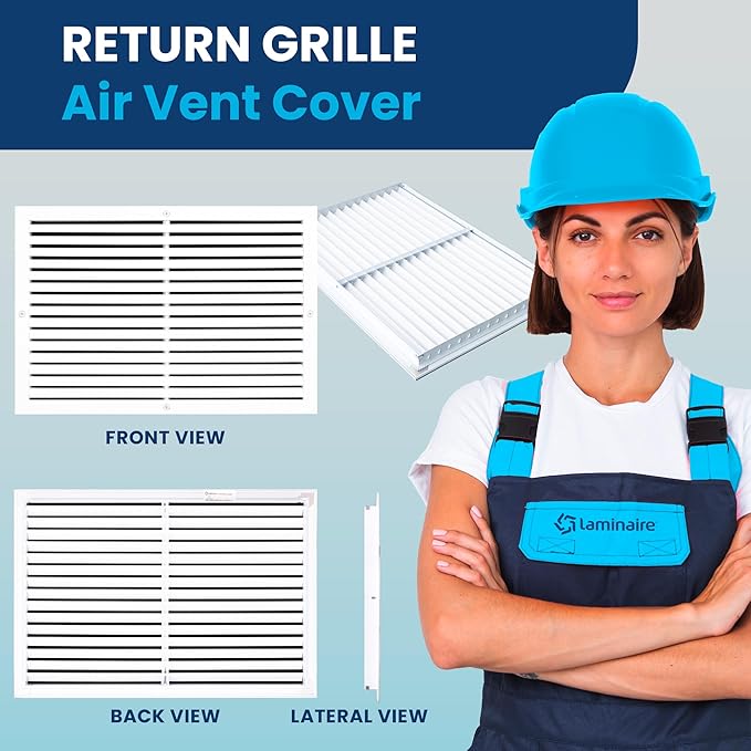 28x10 Inch (Duct Opening) Air Return Vent Cover Decorative – Premium Aluminum AC Vent Cover for Ceiling & Wall, Rustproof Grille, Ideal for Home HVAC Grille, Durable & Easy to Install by ACLAMINAIRE - Image 2