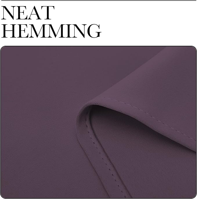NICETOWN Blackout Curtains for Living Room, Plum, 2 Panels, 42 by 63, Darkening Window Curtain Panels, Easy-Care Solid Thermal Insulated Draperies/Drapes for Daughter Room - Image 6