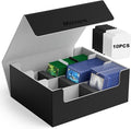 Mlikero Card Deck Case for Trading Cards 1800+, Trading Card Storage Box Fits Toploader and Magnetic Card Holder, Leather Magnetic Closure Deck Box Fit for MTG, TCG by Mlikero