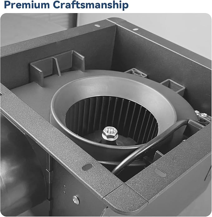 Bathroom Exhaust and Ventilation Fan 88CFM, Ultra-quiet Bath Fan Ceiling Mount Exhaust Fan 1.2Sones Household Bathroom Vent Exhaust Fan - Image 4