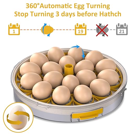 18 Egg Incubator with Automatic Egg Turning and Humidity Control, Intelligent Egg Incubator with Automatic Temp. Adjustment - Image 3