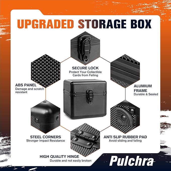 Pulchra Graded Card Storage Box, Top Loaders Case, Sports Trading Box, Slab PSA MTG CSG SGC Magnetic Holder, Carrying Collector Storage Boxes - Image 4