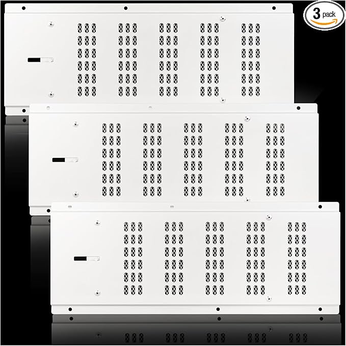 Foundation Vent Cover,Crawl Space Vent Cover for Foundation Garage Attic Home Improvement,16"x6.5" 3PCS Outdoor Crawl Space Air Wall Vent Cover with Damper&Screen to Reduce Moisture,White by JIANBENKJ
