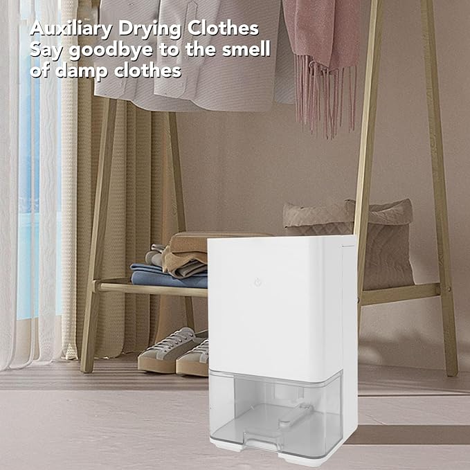 Dehumidifier for Home, 40W 1.2L Water Tank Precise Sensor Auto Stop Dehumidifier with Clothes Drying Function, Suitable for Bedroom(323sq. ft) Basement (US Plug) - Image 6