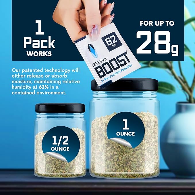 Integra Boost 2-Way Humidity Control Pack - Preserve Flavor & Control Humidity at 62% RH - Moisture Absorber for Herbs, Spices & More - 8 Gram (Pack of 20) - Image 6