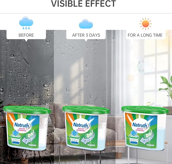 NATRUTH Moisture Absorber boxes, Jasmine 800ml(6 PACKS)*12.5OZ Closet Dehumidifier, Eradicate Odor Moisture Absorbers Bucket, Humidity Absorber,Dehumidifier for Closet,Bathrooms, Kitchen & Boats - Image 6