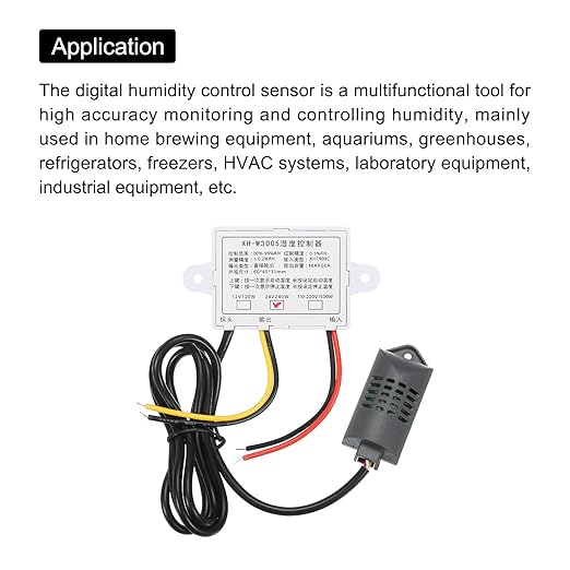 MECCANIXITY 24V DC LED Digital Humidity Meters Sensor Hygrometer Switch Controller 0 to 99% RH XH-W3005 for Greenhouse Home Brewing - Image 4