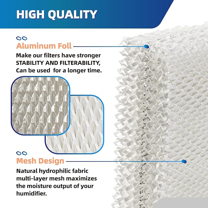 Ximoon HDC12 Humidifier Wick Filters | HDC-12 Replacement HD13030 HD1303 HD14060 HD1406 HD13050 HD1305 HD1407,Humidifier Filters 14911 32-14911 ES12-4 Pack - Image 3