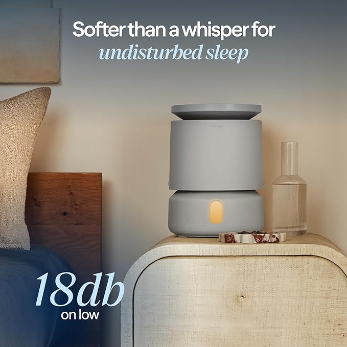 BLUEAIR Room Humidifier - DreamWell - 48Hr Top-Fill Mist-Free InvisibleMist Technology Aroma Stone for Essential Oils and Soothing Mood Lighting - Quiet Operation for Bedroom and Home Use, Grey - Image 7