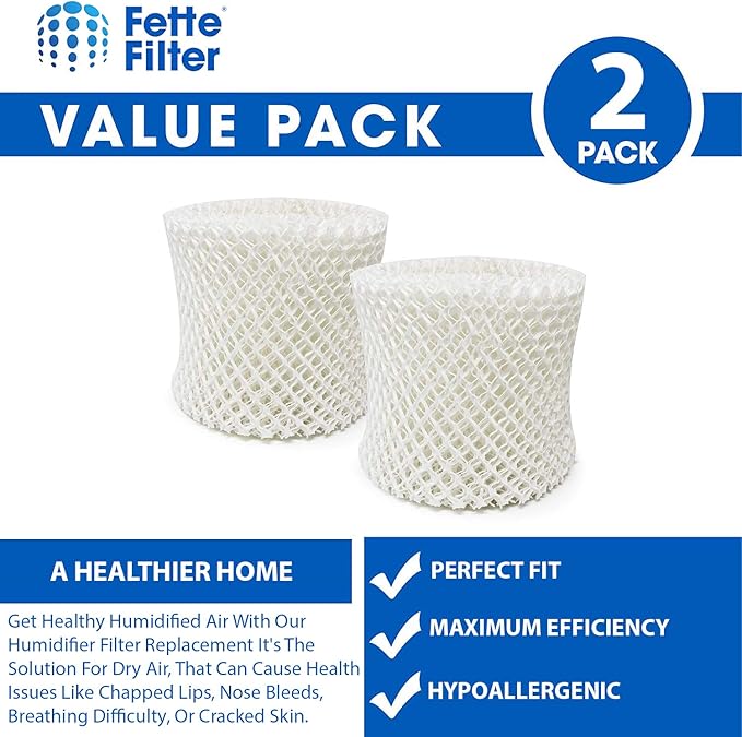 Fette Filter - Filter C Humidifier Wicking Replacement Filter Compatible with Honeywell HC-888 HC-888N for Series HCM-890 HEV-320 and Duracraft DCM200 DH890 DCM891 Series 2-Pack. - Image 2