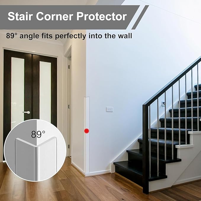 Clear Corner Guards for Walls,59 in(L) X 1-5/8 Inch(W) Wall Corner Protector,Corner Guard for Edge Protect,Plastic Corner Protectors for Walls Prevent Scratch,Easy to Install,4PCS - Image 2
