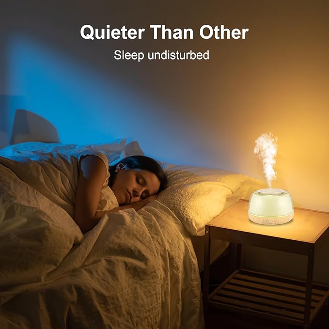 300ml Essential Oil Diffuser with Remote Control, 7-Color LED Lights, 4 Timer Modes, Quiet Ultrasonic Aromatherapy for Home, Office, Room, Small & Stylish Design - Image 7