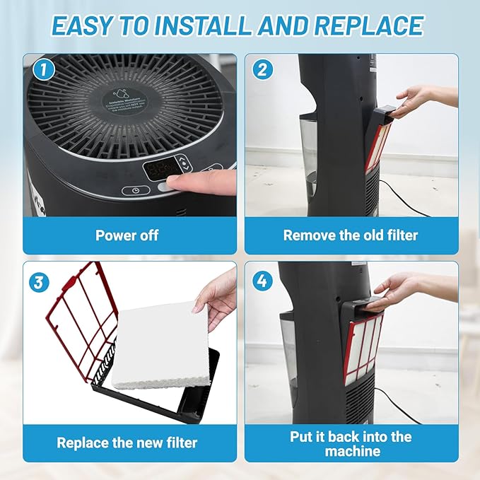Lemige HFT600 Humidifier Filter T for Honeywell Hev615 Hev620 Top Fill Tower Humidifier, Compatible with Honeywell Replacement Wicking Filter T HFT600, Compare to Part HFT600T HFT600PDQ - Image 7